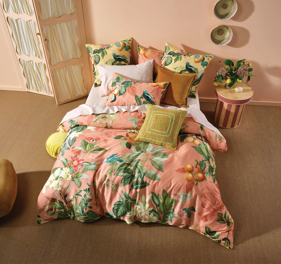 Marisol Quilt Cover Set Range Guava
