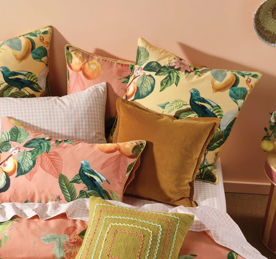 Marisol Quilt Cover Set Range Guava