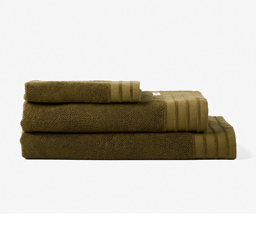 Marley 600GSM Cotton Bath Towel Range Olive