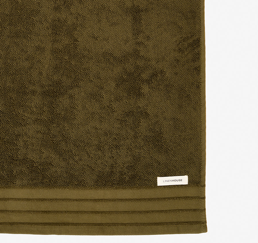 Marley 600GSM Cotton Bath Towel Range Olive