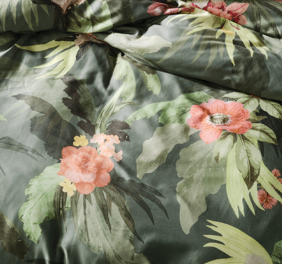 Matira Quilt Cover Set Range Green