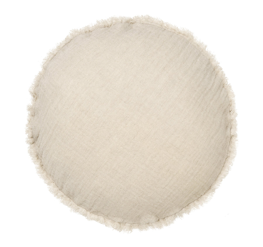 Maya 45cm Filled Round Cushion Natural