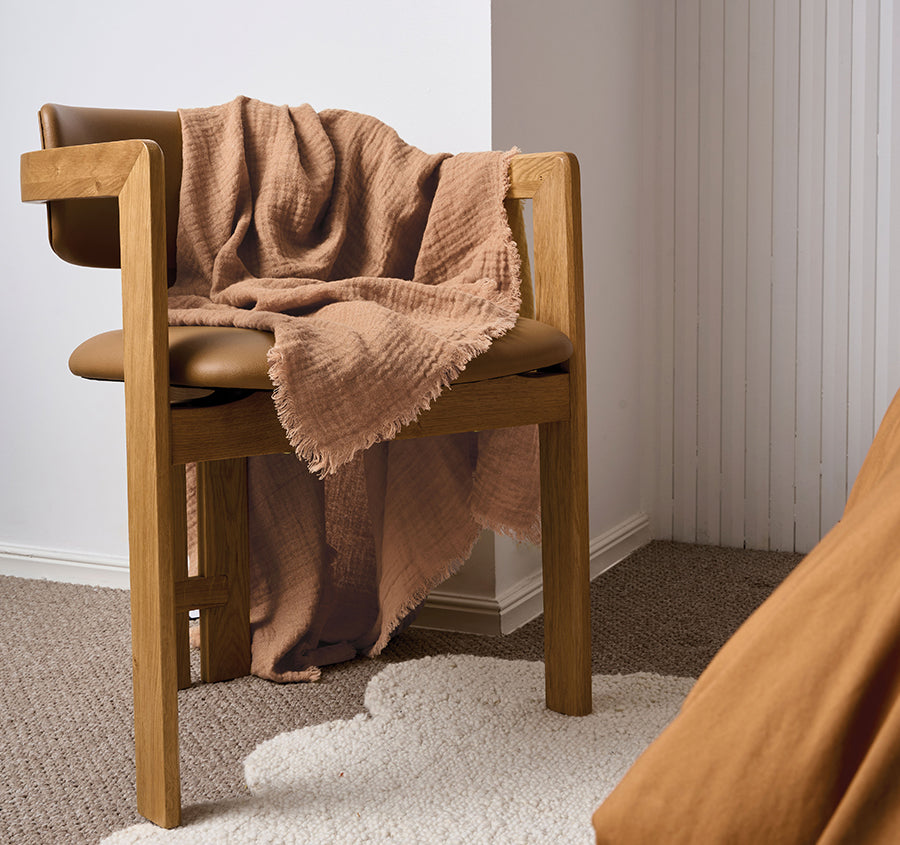 Maya 130x170cm Throw Rug Nutmeg