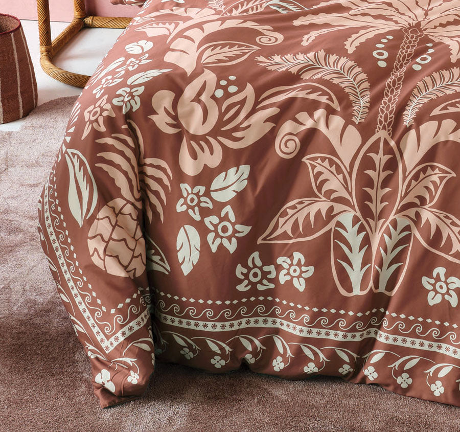 Messina Quilt Cover Set Range Pink Clay