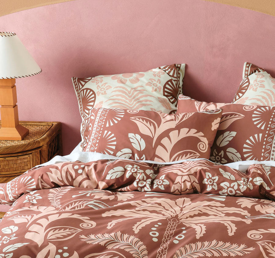 Messina Quilt Cover Set Range Pink Clay
