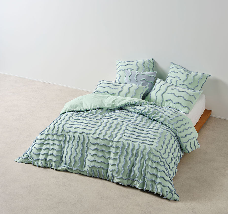 Metung Quilt Cover Set Range Mint
