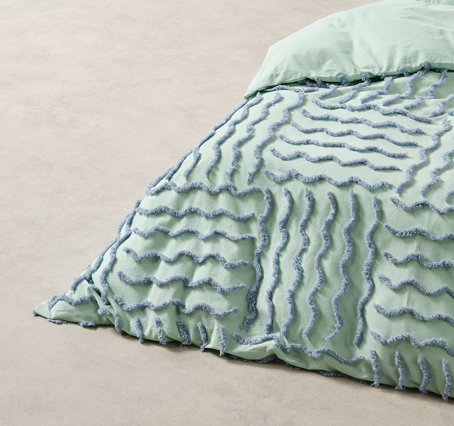 Metung Quilt Cover Set Range Mint