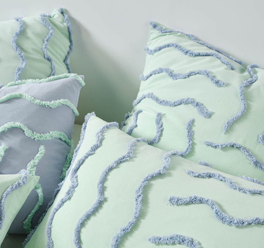 Metung Quilt Cover Set Range Mint