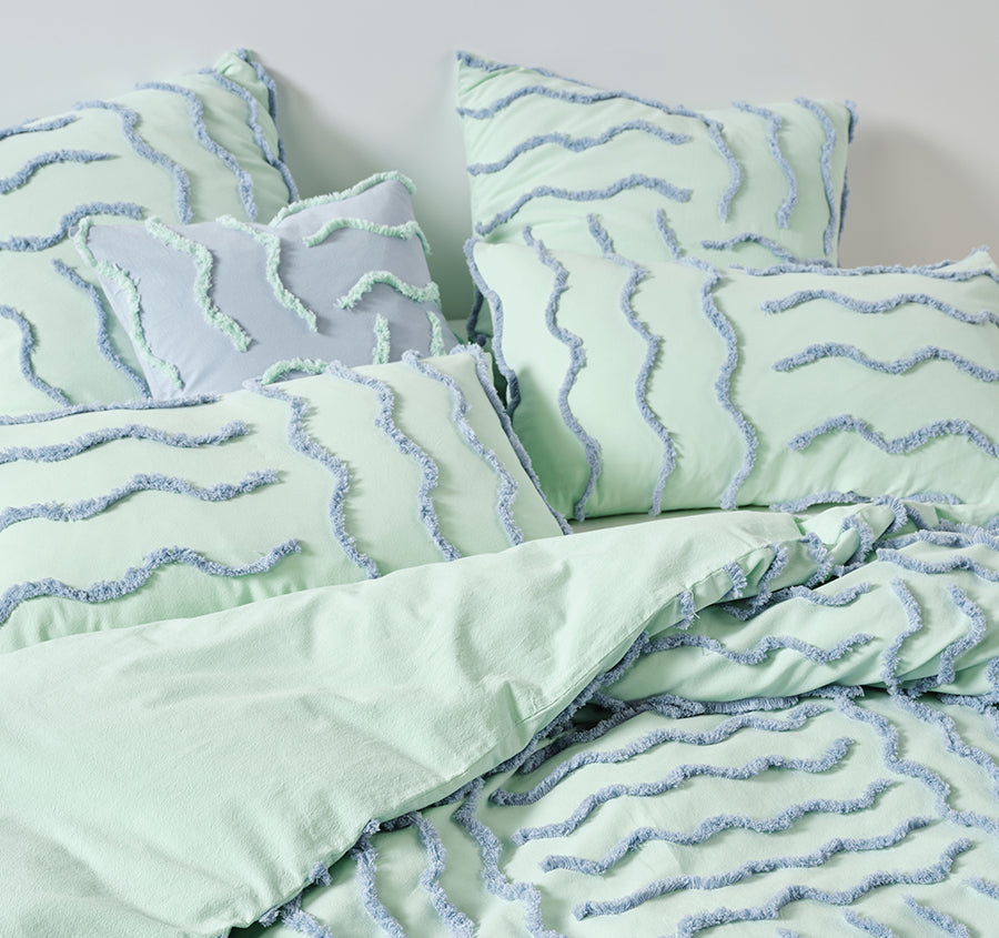 Metung Quilt Cover Set Range Mint