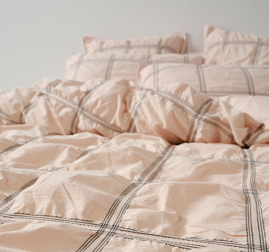 Mireya Quilt Cover Set Range Blush