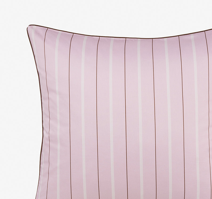 Monday Stripe European Pillowcase Lilac