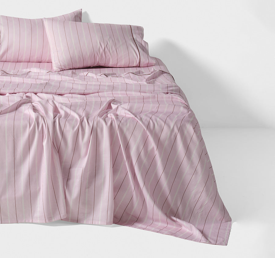 Monday Stripe Sheet Set Range Lilac