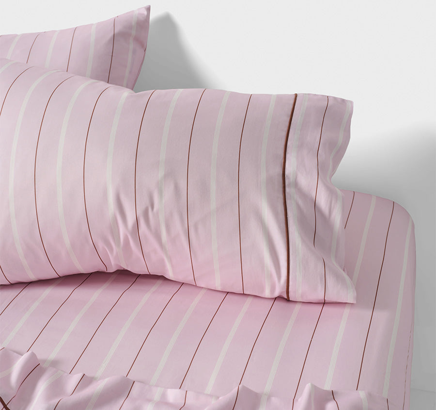 Monday Stripe Sheet Set Range Lilac