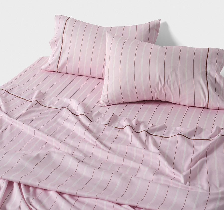 Monday Stripe Sheet Set Range Lilac