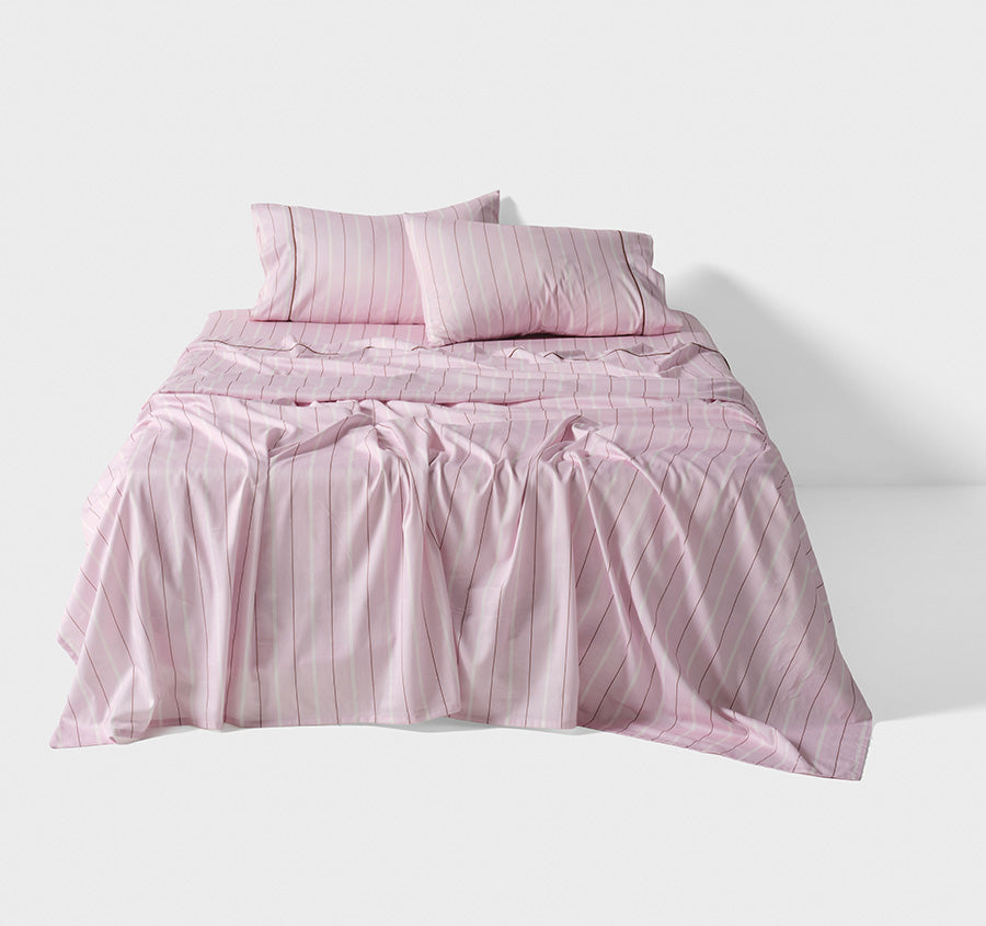Monday Stripe Sheet Set Range Lilac