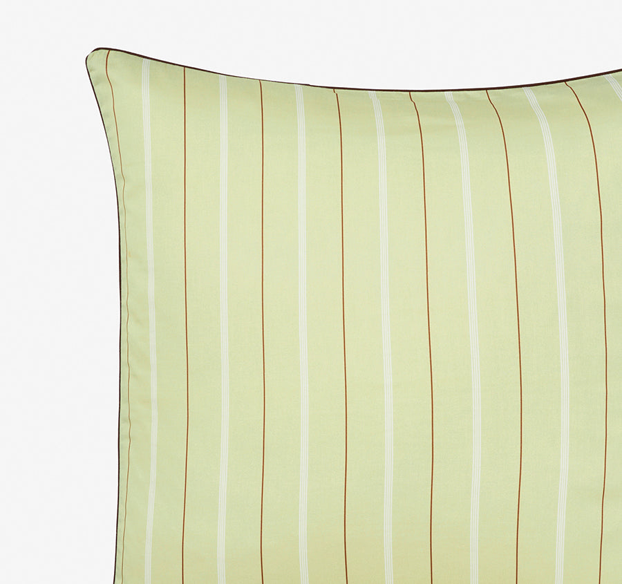 Monday Stripe European Pillowcase Pear