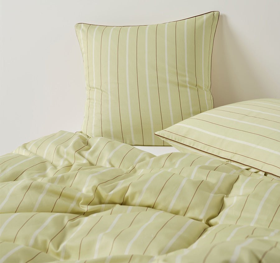 Monday Stripe European Pillowcase Pear