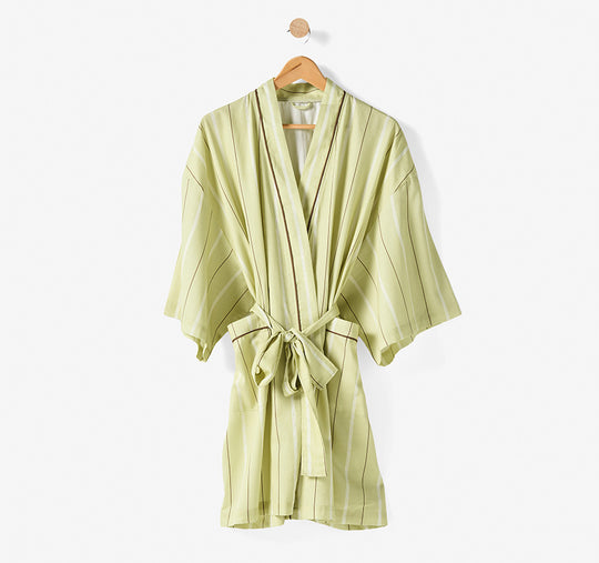 Monday Stripe Bathrobe Pear
