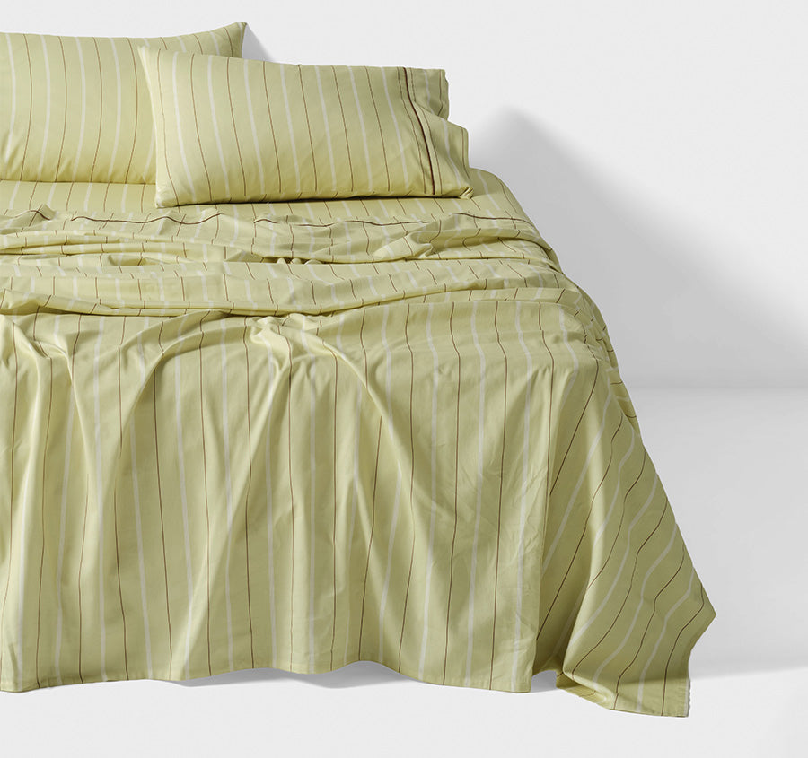 Monday Stripe Sheet Set Range Pear