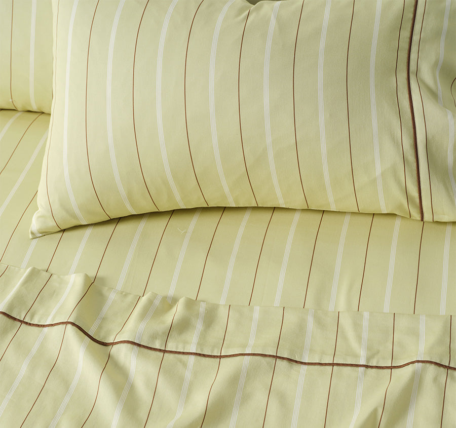 Monday Stripe Sheet Set Range Pear