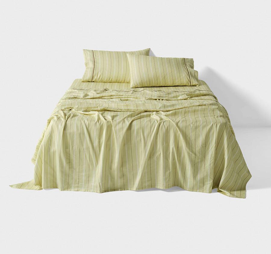 Monday Stripe Sheet Set Range Pear