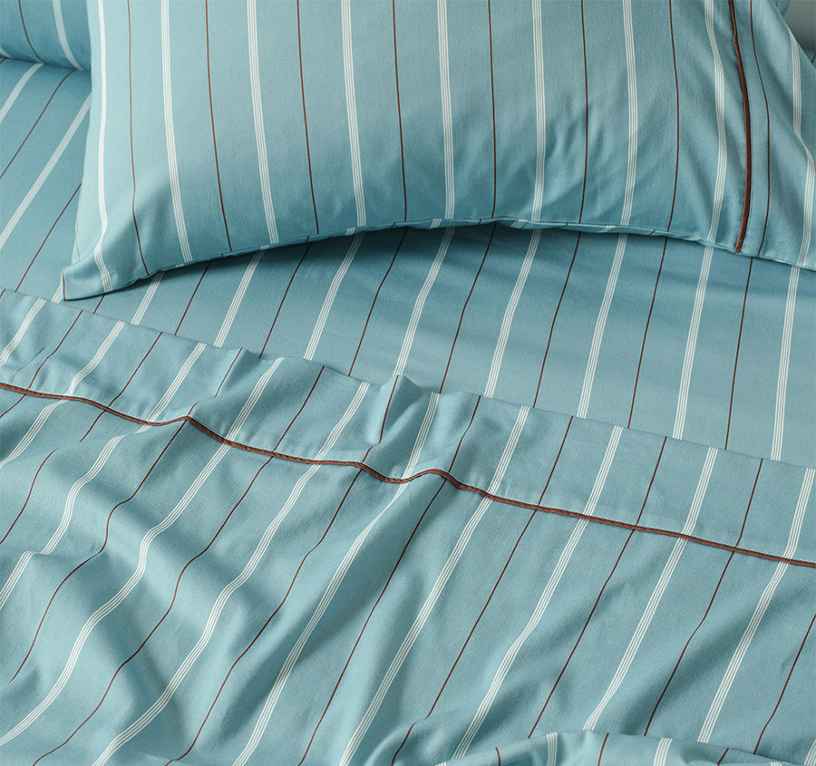 Monday Stripe Sheet Set Range Reef