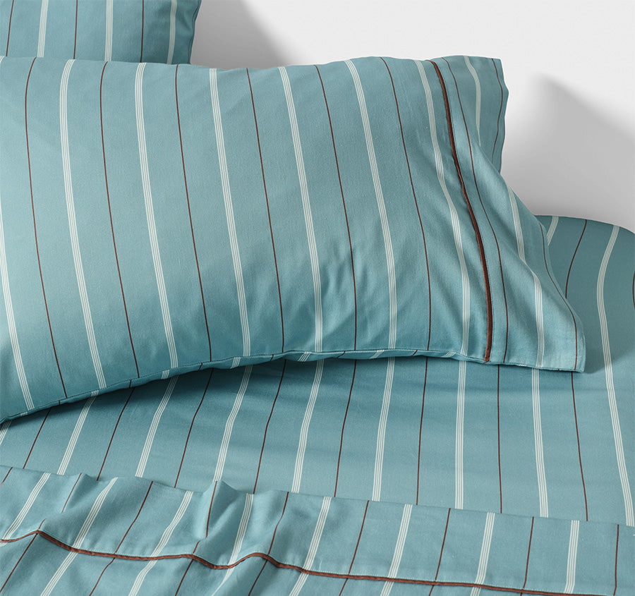 Monday Stripe Sheet Set Range Reef