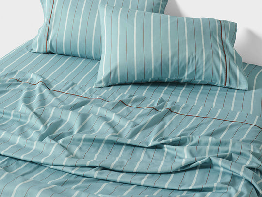 Monday Stripe Sheet Set Range Reef