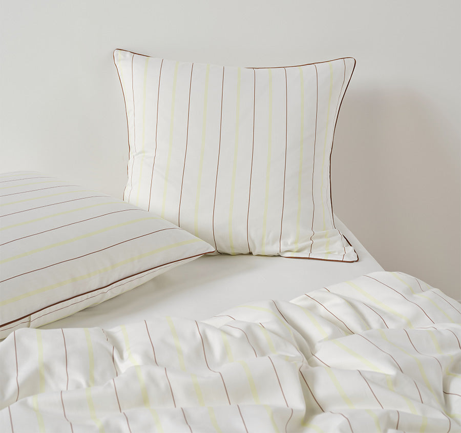 Monday Stripe European Pillowcase White