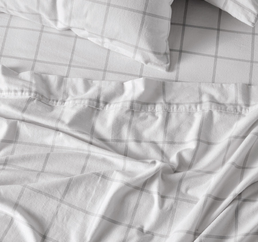 Morella Printed Flannelette Cotton Sheet Set Range Smoke