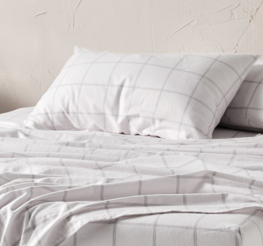 Morella Printed Flannelette Cotton Sheet Set Range Smoke