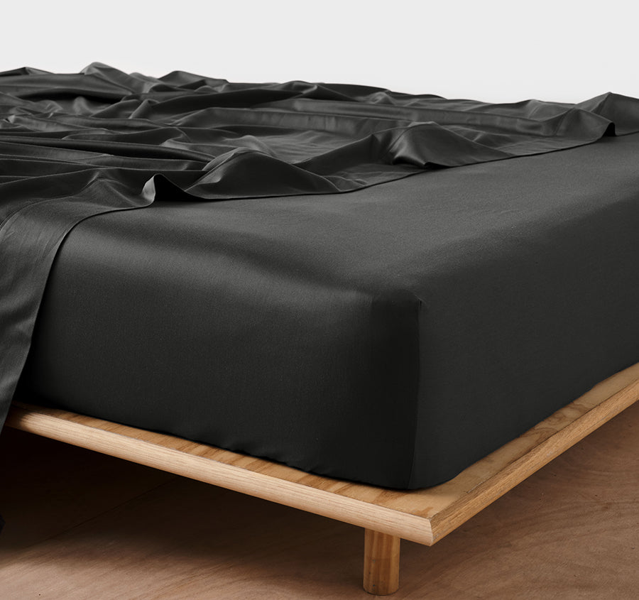 Nara 400THC Bamboo Cotton Mega Fitted Sheet Range Charcoal