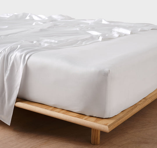 Nara 400THC Bamboo Cotton Mega Fitted Sheet Range White