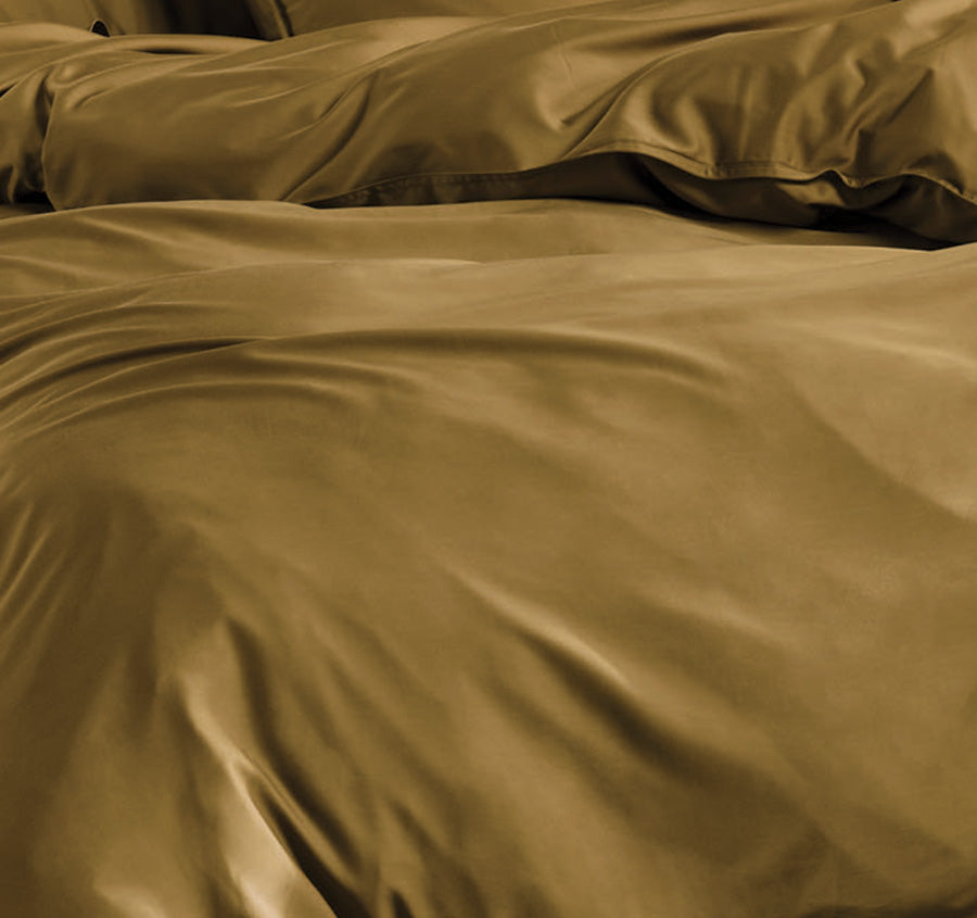 Nara 400THC Bamboo Cotton Quilt Cover Set Range Bronze
