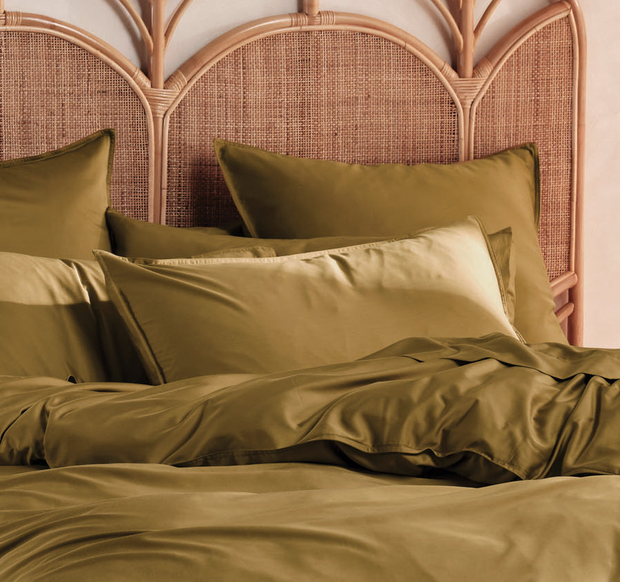 Nara 400THC Bamboo Cotton Quilt Cover Set Range Bronze