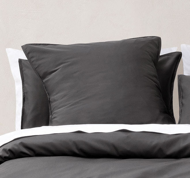 Nara 400THC Bamboo Cotton European Pillowcase Charcoal