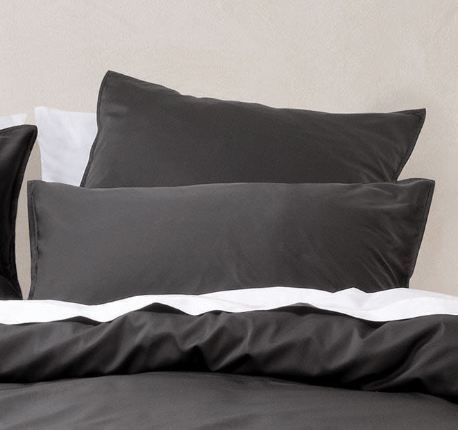 Nara 400THC Bamboo Cotton Quilt Cover Set Range Charcoal