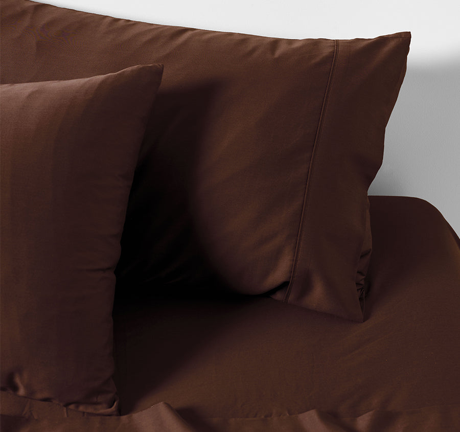Nara 400THC Bamboo Cotton Mega Sheet Set Range Chocolate