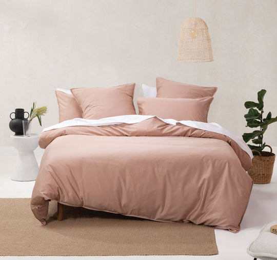 Nara 400THC Bamboo Cotton Quilt Cover Set Range Clay