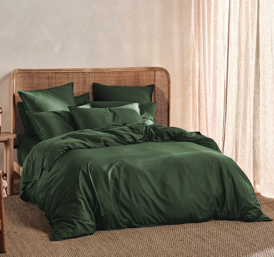 Nara 400THC Bamboo Cotton Quilt Cover Set Range Forest