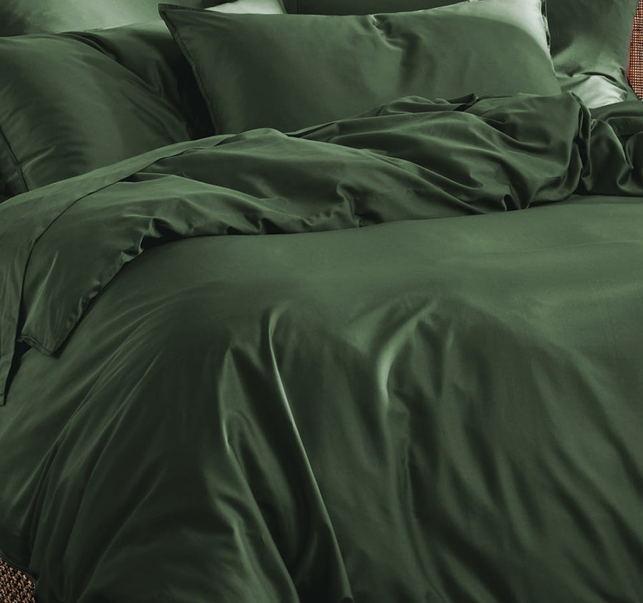 Nara 400THC Bamboo Cotton Quilt Cover Set Range Forest