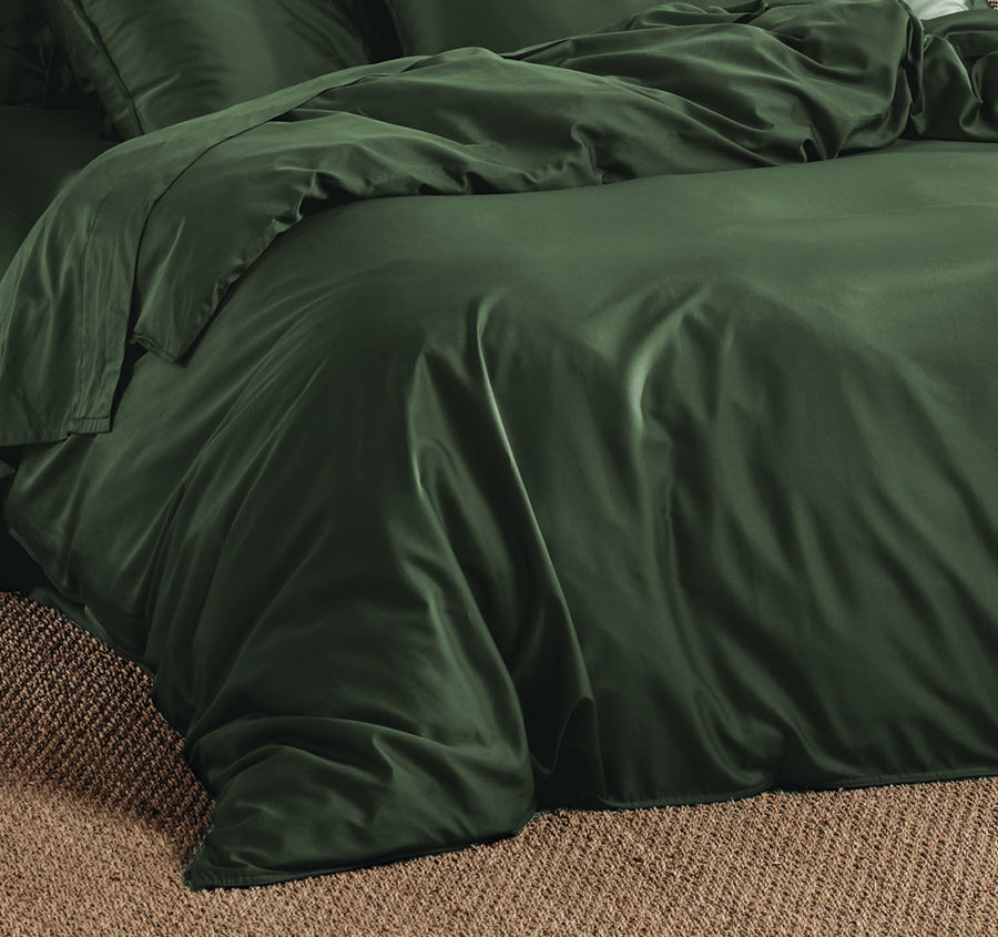 Nara 400THC Bamboo Cotton Quilt Cover Set Range Forest