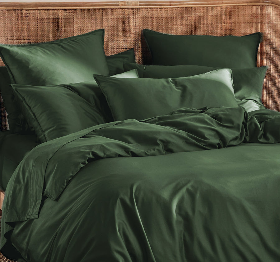 Nara 400THC Bamboo Cotton Quilt Cover Set Range Forest