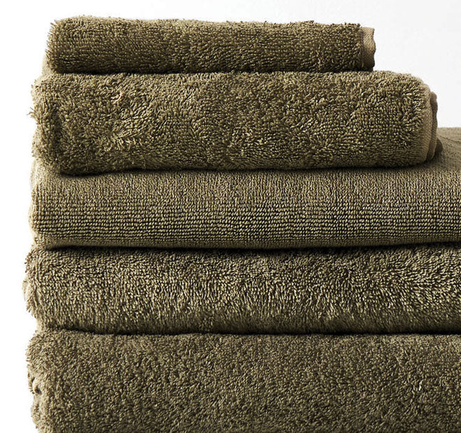 Nara 550GSM Bamboo Cotton Bath Towel Range Moss