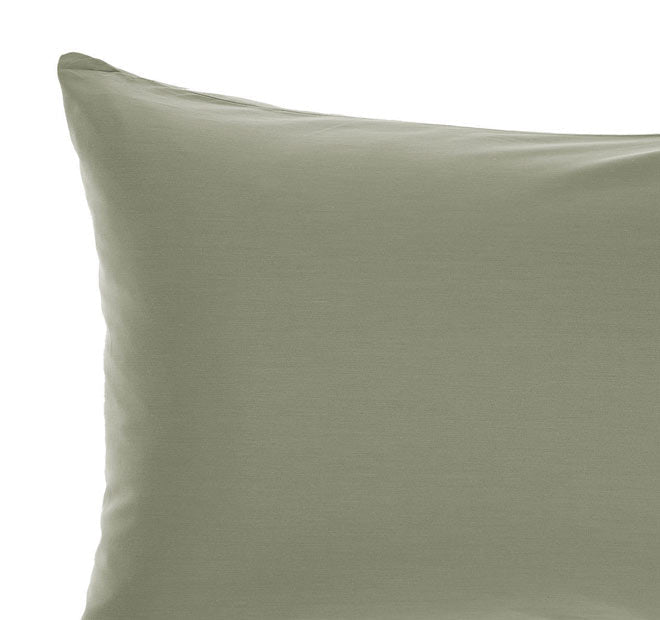 Nara 400THC Bamboo Cotton Quilt Cover Set Range Moss