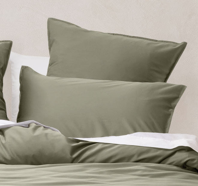 Nara 400THC Bamboo Cotton Quilt Cover Set Range Moss