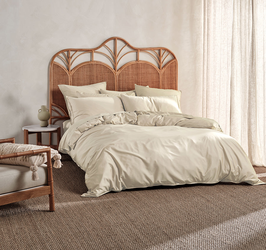 Nara 400THC Bamboo Cotton Quilt Cover Set Range Natural