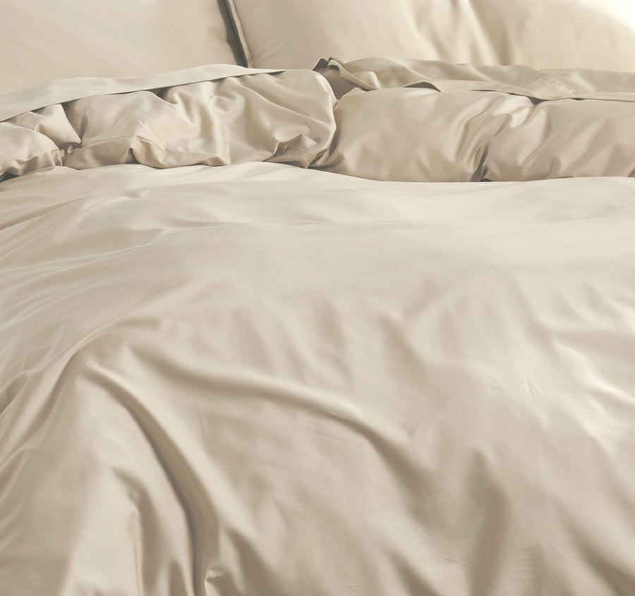 Nara 400THC Bamboo Cotton Quilt Cover Set Range Natural