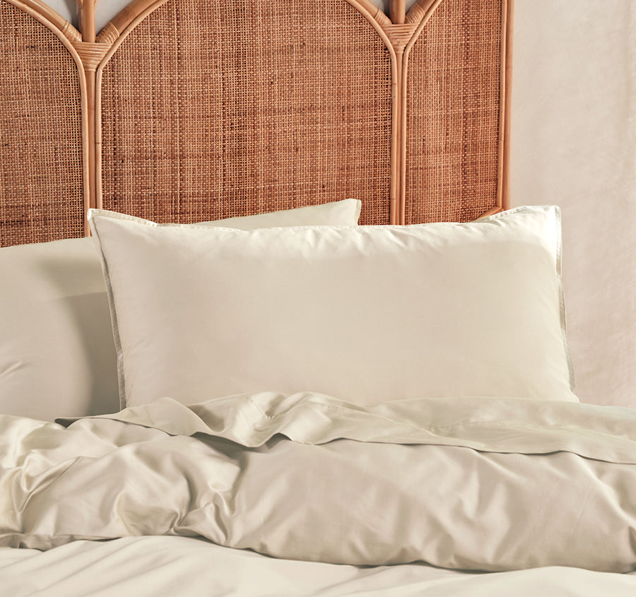 Nara 400THC Bamboo Cotton Quilt Cover Set Range Natural