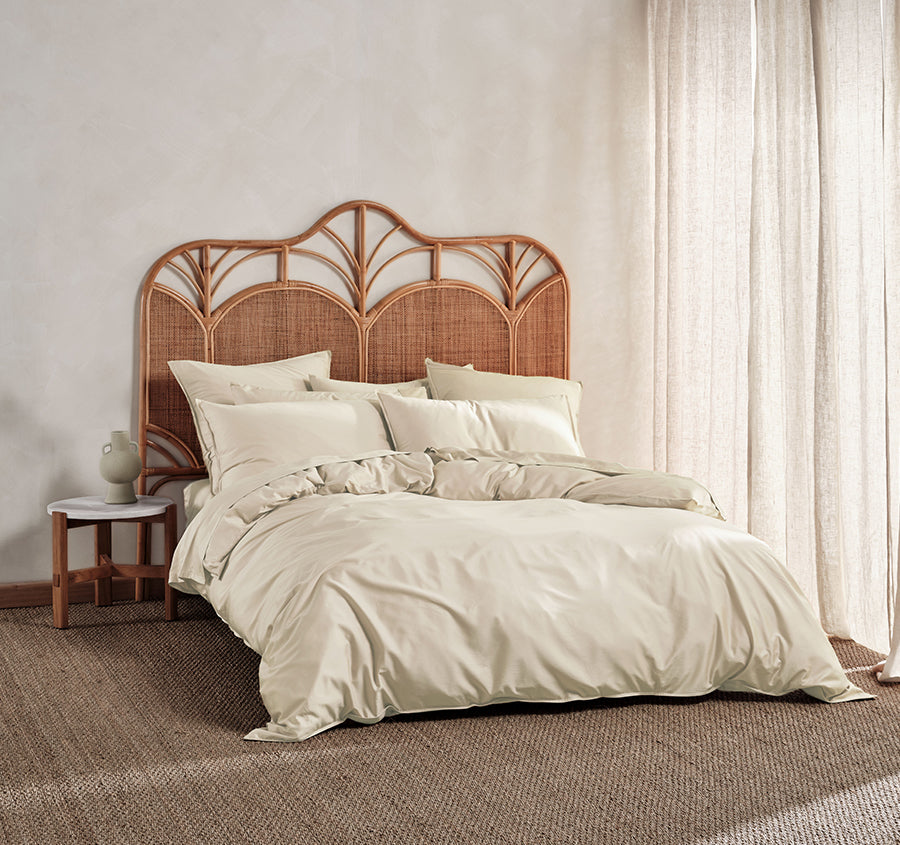 Nara 400THC Bamboo Cotton Quilt Cover Set Range Natural
